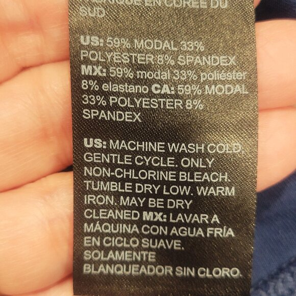 Chico's Zynergy V-Neck Blue Slide Slits 3/4 Sleeve - Size 0 (fits size 4-6) - Picture 12 of 12